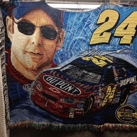 NASCAR Jeff Gordon Tapestry Woven Throw Blanket Made in USA - Picture 1 of 7